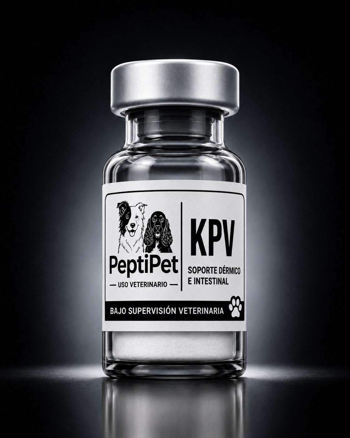 Vial de KPV PeptiPet — uso veterinario de investigación